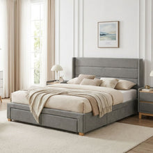 Load image into Gallery viewer, Oasis Queen Bed Frame with 4 Drawers - Grey