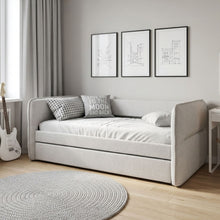 Load image into Gallery viewer, 23146-joyce-single-trundle-bed-frame-pearl-2604083