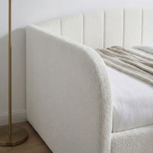 Load image into Gallery viewer, 23188-majura-boucle-single-trundle-bed-frame-cream-2604088