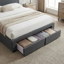 Load image into Gallery viewer, Geolux Queen Bed Frame with 4 Drawers - Dark Grey (p1=0.174m³-11.5kg)(p2=0.114m³-18.0kg)(p3=0.081m³-16.5kg)(T=0.369m³-46.0kg)