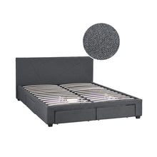 Load image into Gallery viewer, Geolux Queen Bed Frame with 4 Drawers - Dark Grey (p1=0.174m³-11.5kg)(p2=0.114m³-18.0kg)(p3=0.081m³-16.5kg)(T=0.369m³-46.0kg)