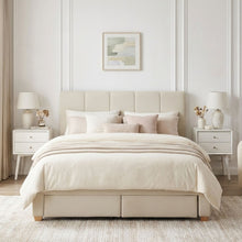 Load image into Gallery viewer, Aure Queen Bed Frame with 4 Drawers - Beige