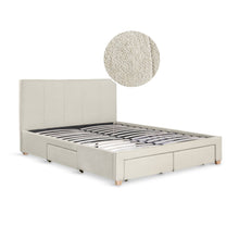 Load image into Gallery viewer, Aure Queen Bed Frame with 4 Drawers - Beige
