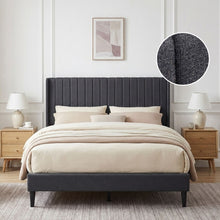 Load image into Gallery viewer, Simien Queen Fabric Bed Frame - Mid Grey