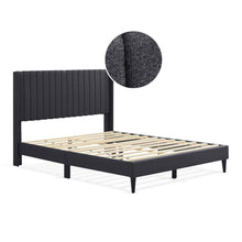 Load image into Gallery viewer, Simien Queen Fabric Bed Frame - Mid Grey