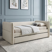 Load image into Gallery viewer, 23189-joyce-single-trundle-bed-frame-natural-oat-2604085