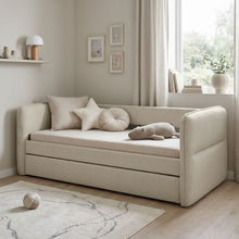 Load image into Gallery viewer, 23189-joyce-single-trundle-bed-frame-natural-oat-2604081