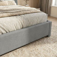Load image into Gallery viewer, 23524-haydon-super-king-fabric-bed-frame-with-4-drawers-light-grey-2604095