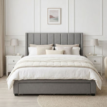 Load image into Gallery viewer, 23138-hopkins-queen-bed-frame-with-storage-light-grey-2604093