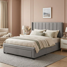 Load image into Gallery viewer, 23138-hopkins-queen-bed-frame-with-storage-light-grey-2604094