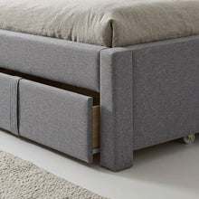 Load image into Gallery viewer, 23522-haydon-double-fabric-bed-frame-with-4-drawers-light-grey-2604097