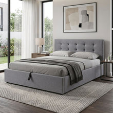 Load image into Gallery viewer, Abigail Double Gas Lift Bed Frame - Grey