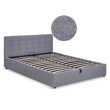 Load image into Gallery viewer, Abigail Queen Gas Lift Bed Frame - Grey