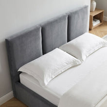Load image into Gallery viewer, Laro Queen Gas Lift Bed Frame - Grey