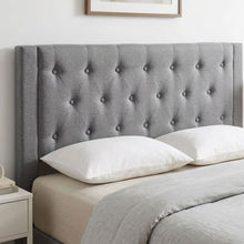 Load image into Gallery viewer, 23525-thornton-double-fabric-bed-frame-with-4-drawers-light-grey-2604094
