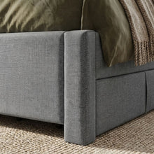 Load image into Gallery viewer, 23525-thornton-double-fabric-bed-frame-with-4-drawers-light-grey-2604095