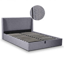 Load image into Gallery viewer, Arvya Queen Gas Lift Bed Frame – Light Grey