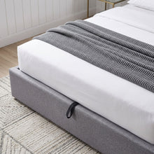 Load image into Gallery viewer, Arvya Queen Gas Lift Bed Frame – Light Grey