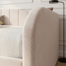 Load image into Gallery viewer, 23145-majura-single-velvet-trundle-bed-frame-pink-2604091