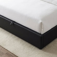 Load image into Gallery viewer, Glimora PU Queen Gas Lift Storage Bed Frame - Black