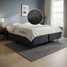 Load image into Gallery viewer, Charles Fabric Super King Split Bed Base 4 Drawers - Black