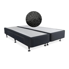 Load image into Gallery viewer, Charles Fabric Super King Split Bed Base 4 Drawers - Black