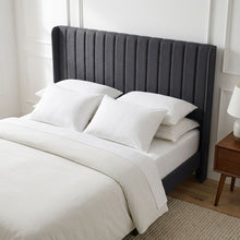 Load image into Gallery viewer, Simien Double Fabric Bed Frame - Mid Grey