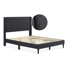Load image into Gallery viewer, Simien Double Fabric Bed Frame - Mid Grey