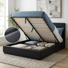 Load image into Gallery viewer, Lumetek PU Queen Gas Lift Bed Frame - Black