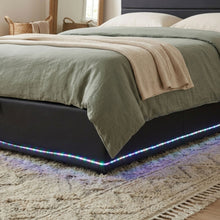Load image into Gallery viewer, Lumetek PU Queen Gas Lift Bed Frame - Black