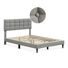 Load image into Gallery viewer, Aspen Queen Fabric Bed Frame - Stone