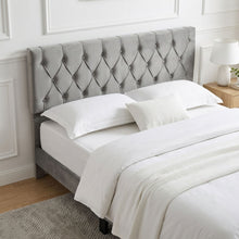 Load image into Gallery viewer, Rila Queen Velvet Bed Frame - Grey