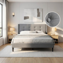 Load image into Gallery viewer, 23178-sealy-double-bed-frame-light-grey-changjing-2604101