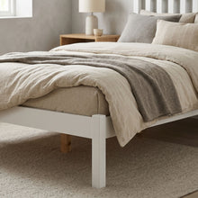 Load image into Gallery viewer, Baker King Single Wooden Bed Frame - White