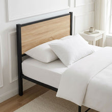 Load image into Gallery viewer, Bella Single Bed Frame - Oak + Black