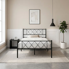 Load image into Gallery viewer, 23643-picton-king-single-metal-bed-frame-black-2604135