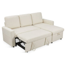 Load image into Gallery viewer, Amy 3 Seater Sofa Bed with Storage - Beige