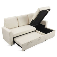 Load image into Gallery viewer, Amy 3 Seater Sofa Bed with Storage - Beige