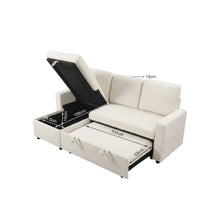 Load image into Gallery viewer, Amy 3 Seater Sofa Bed with Storage - Beige