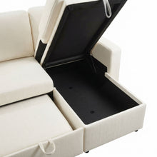 Load image into Gallery viewer, Amy 3 Seater Sofa Bed with Storage - Beige