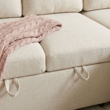 Load image into Gallery viewer, Amy 3 Seater Sofa Bed with Storage - Beige