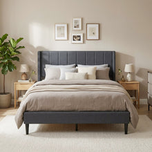 Load image into Gallery viewer, Linden Queen Bed Frame - Dark Grey