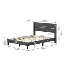 Load image into Gallery viewer, Linden Queen Bed Frame - Dark Grey