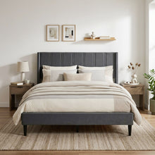 Load image into Gallery viewer, Rowen Double Bed Frame - Charcoal