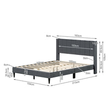 Load image into Gallery viewer, Rowen Queen Bed Frame - Charcoal