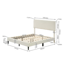 Load image into Gallery viewer, Lumen Double Bed Frame - Cream