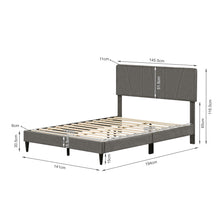 Load image into Gallery viewer, Sable Double Bed Frame - Grey