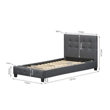 Load image into Gallery viewer, Ridge King Single Bed Frame - Dark Grey