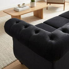 Load image into Gallery viewer, Emily Velvet 3 Seater Sofa – Black