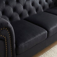 Load image into Gallery viewer, Emily Velvet 3 Seater Sofa – Black